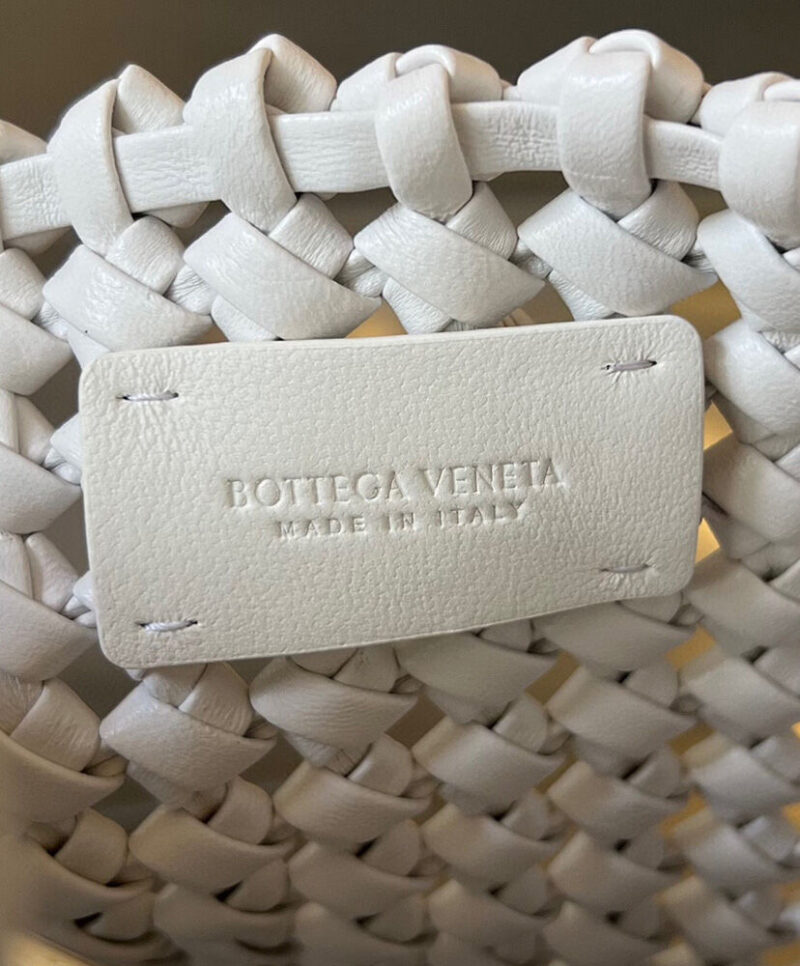 Bottega Veneta Sardine Top Handle Bag Cream